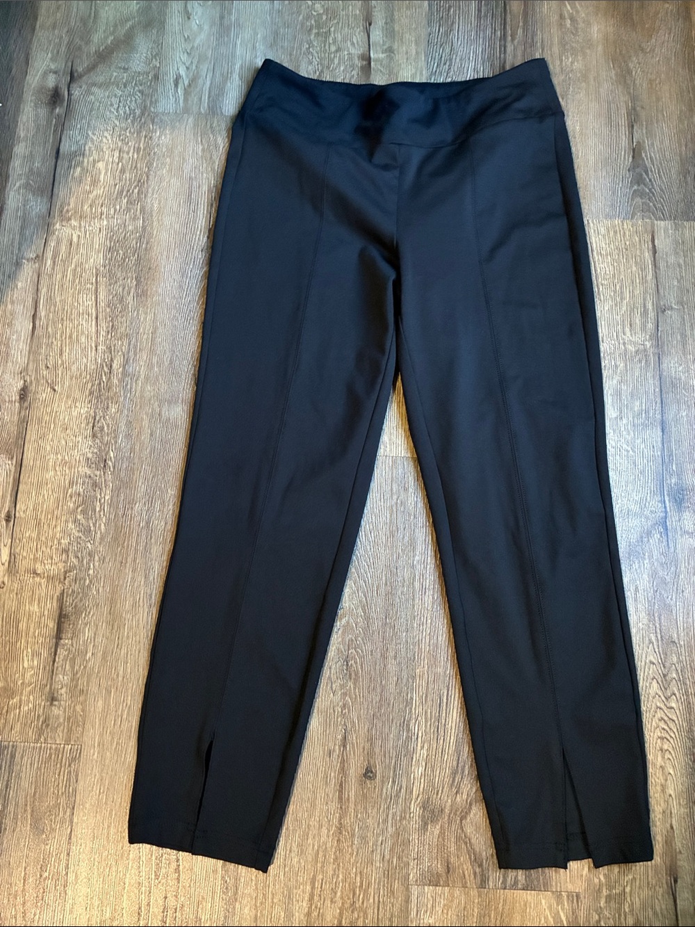 Women's Zac & Rachel Black Straight-Leg Ponte Pull-On Pants Size Medium